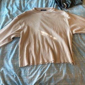 Cream crew neck sweater